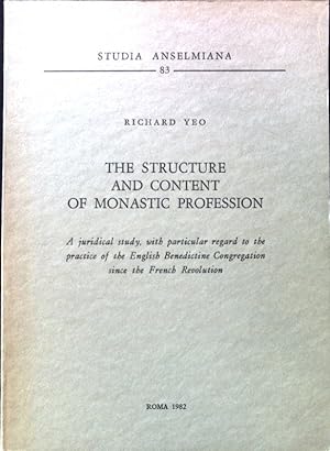 Seller image for The Structure and Content of Monastic Profession; Studia Anselmiana. 83; for sale by books4less (Versandantiquariat Petra Gros GmbH & Co. KG)