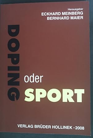 Imagen del vendedor de Doping oder Sport a la venta por books4less (Versandantiquariat Petra Gros GmbH & Co. KG)