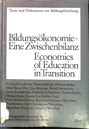 Seller image for Bildungskonomie - Eine Zwischenbilanz: Friedrich Edding zum 60. Geburtstag. for sale by books4less (Versandantiquariat Petra Gros GmbH & Co. KG)