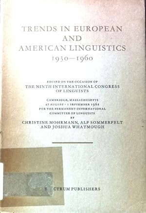 Seller image for Trends in European and American Linguistics 1930 - 1960; for sale by books4less (Versandantiquariat Petra Gros GmbH & Co. KG)