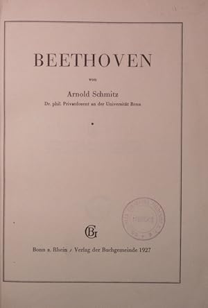 Imagen del vendedor de Beethoven. a la venta por Antiquariat Bookfarm