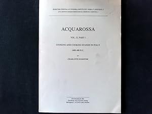 Bild des Verkufers fr Acquarossa : results of excavations conducted by the Swedish Institute of Classical Studies at Rome and the Soprintendenza alle Antichita? dell'Etruria Meridionale / 2,1 Cooking and cooking stands in Italy : 1400-400 B.C. Skrifter utgivna av Svenska Institutet i Rom. zum Verkauf von Antiquariat Bookfarm