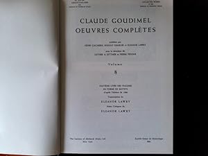 Bild des Verkufers fr Oeuvres compltes 8 Huitieme livre des psaumes en forme de motets d'apres l'edition de 1566. zum Verkauf von Antiquariat Bookfarm