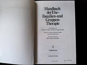 Immagine del venditore per Handbuch der Ehe-, Familien- und Gruppen-Therapie Teil: 1., Gruppentherapie. venduto da Antiquariat Bookfarm