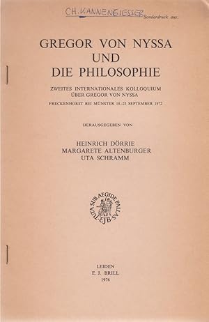 Bild des Verkufers fr Logique et ides motrices dans le recours biblique selon Grgoire de Nysse. [Aus: Gregor von Nyssa und die Philosophie]. Zweites internationales Kolloquium ber Gregor von Nyssa, Freckenhorst bei Mnster 18.-23. September 1972. zum Verkauf von Fundus-Online GbR Borkert Schwarz Zerfa