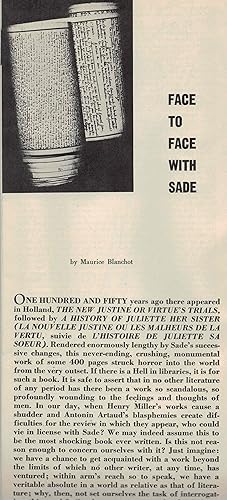 FACE TO FACE WITH SADE - Instead, n°5/6 (novembre 1948)