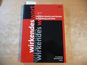 Bild des Verkufers fr Wirkendes Wort - Deutsche Sprache und Literatur in Forschung und Lehre (61. Jahrgang, November 2011, Heft 3) zum Verkauf von Gebrauchtbcherlogistik  H.J. Lauterbach