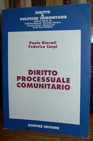 Seller image for DIRITTO PROCESSUALE COMUNITARIO for sale by Fbula Libros (Librera Jimnez-Bravo)