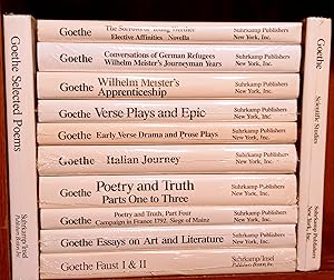 Immagine del venditore per COLLECTED WORKS in 12 Vols. COMPLETE: Selected Poems; Faust; Essays on Art; Poetry and Truth; Italian Journey; Early Verse Drama; Verse Plays and Epic; Wilhelm Meister's Apprenticeship / Journeyman Years; Werther / Elective Affinities; Scientific Studies venduto da German Book Center N.A. Inc.