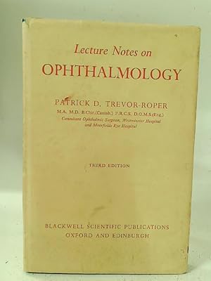 Bild des Verkufers fr Lecture Notes on Ophtalmology zum Verkauf von World of Rare Books