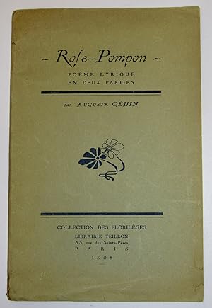 Immagine del venditore per Rofe Pompon. Poeme Lyrique en deux parties venduto da Librera Urbe