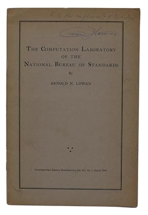 Image du vendeur pour The Computation Laboratory of the National Bureau of Standards mis en vente par Antiquates Ltd - ABA, ILAB