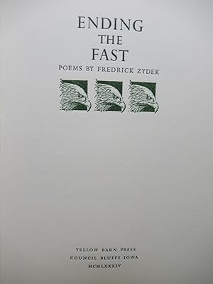 Seller image for ENDING THE FAST for sale by First Folio    A.B.A.A.