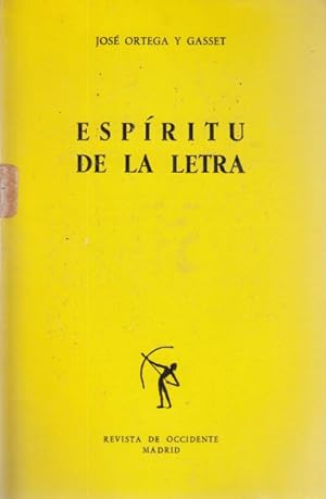 Seller image for ESPRITU DE LA LETRA for sale by Librera Vobiscum