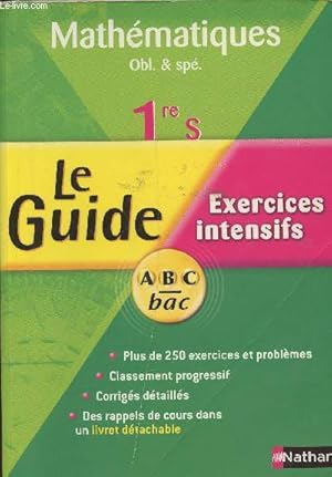 Bild des Verkufers fr Mathmatiques 1re ES le guide, Exercices intensifs zum Verkauf von Le-Livre