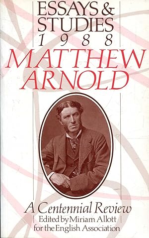 Bild des Verkufers fr Essays and Studies 1988 : Matthew Arnold , a centennial review zum Verkauf von Pendleburys - the bookshop in the hills
