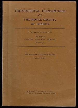 Bild des Verkufers fr Pleistocene History of the Vale of St Albans (Philosophical Transactions of the Royal Society of London) zum Verkauf von Lazy Letters Books