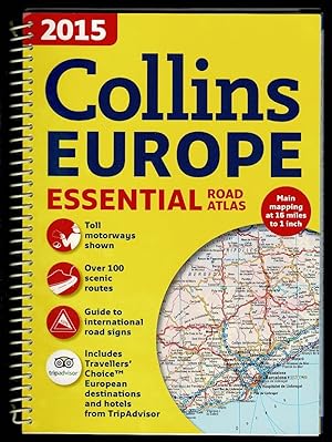 Collins Essential Road Atlas Europe 2015