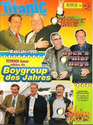Titanic. Das endgültige Satiremagazin. Jahrgang 1998, Heft 1 - 12, Heft 3, 7 und 8 fehlen.