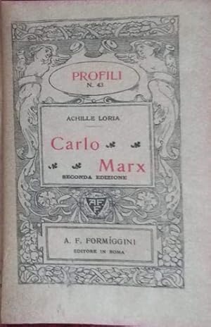 Image du vendeur pour Carlo Marx. mis en vente par FIRENZELIBRI SRL