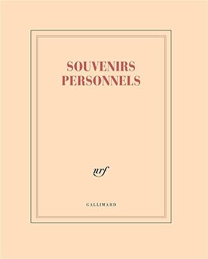 papeterie gallimard ; cahier "souvenirs personnels"