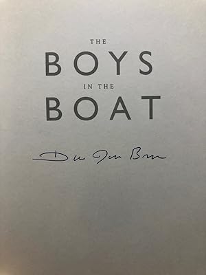 Imagen del vendedor de The Boys in the Boat The True Story of an American Team's Epic Journey to Win Gold at the 1936 Olympics - SIGNED copy Adapted for Young Readers by Gregory Mone a la venta por Long Brothers Fine & Rare Books, ABAA
