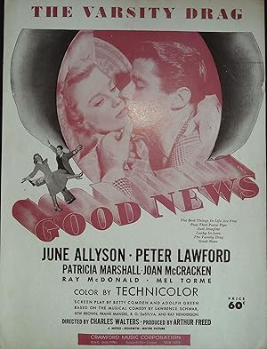 Bild des Verkufers fr Good News Sheet Music 1947 June Allyson, Peter Lawford zum Verkauf von AcornBooksNH