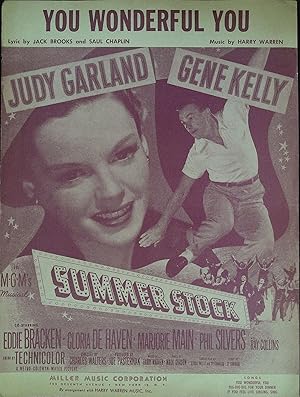 Imagen del vendedor de Summer Stock Sheet Music 1950 Judy Garland, Gene Kelley a la venta por AcornBooksNH