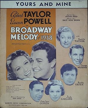 Imagen del vendedor de Broadway Melody of 1938 Sheet Music Robert Taylor, Judy Garland a la venta por AcornBooksNH