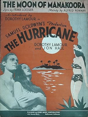 Seller image for The Hurricane Sheet Music 1937 Dorothy Lamour and Jon Hall for sale by AcornBooksNH