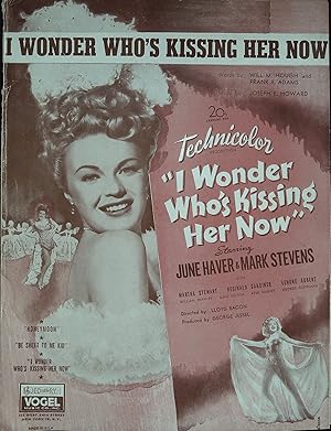 Seller image for I Wonder Who's Kissing Her Now Sheet Music 1947 June Haver for sale by AcornBooksNH