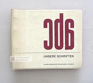 abc Unsere Schriften - Schriftmusterbuch Ruhrländische Druckerei Josef März KG, Essen.