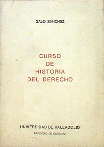 Immagine del venditore per Curso de Historia del Derecho venduto da Almacen de los Libros Olvidados