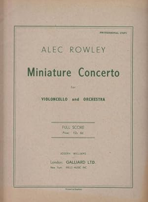 Miniature Concerto for Cello and Orchestra - Full Score