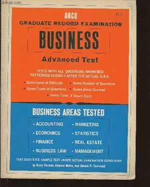 Immagine del venditore per Graduate record examination- Business advanced test venduto da Le-Livre