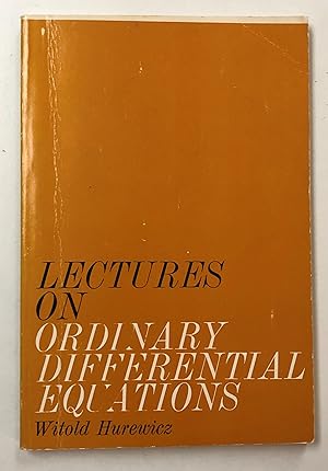 Immagine del venditore per Lectures on Ordinary Differential Equations venduto da Forgotten Lore