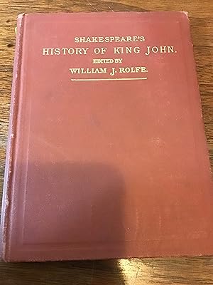 Seller image for Shakespeare's History of The Life and Death of King John for sale by Shadetree Rare Books