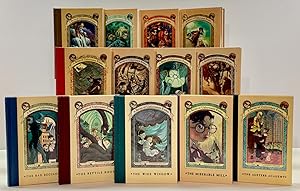 Immagine del venditore per A Series of Unfortunate Events (13 Volumes): A Bad Beginning, The Reptile Room, The Wide Window, The Miserable Mill, The Austere Academy, The Ersatz Elevator, The Vile Village, The Hostile Hospital, The Carnivorous Carnival, The Slippery Slope, The Grim Grotto, The Penultimate Peril, The End venduto da Zach the Ripper Books