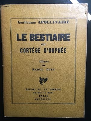 Seller image for Le Bestiaire ou Cortge d'Orphe for sale by particulier