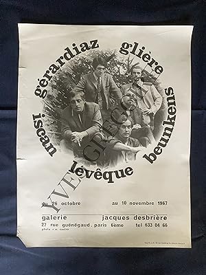AFFICHE GALERIE JACQUES DESBRIERE-DU 26 OCTOBRE AU 10 NOVEMBRE 1967