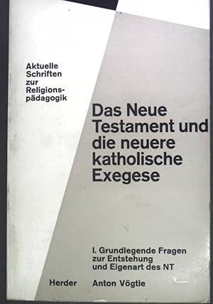 Imagen del vendedor de Das neue Testament und die neuere katholische Exegese. a la venta por books4less (Versandantiquariat Petra Gros GmbH & Co. KG)
