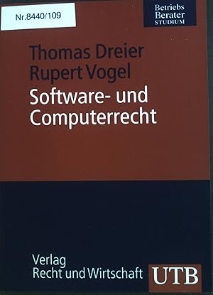 Seller image for Software- und Computerrecht. UTB ; 2938; Betriebsberater : Studium for sale by books4less (Versandantiquariat Petra Gros GmbH & Co. KG)