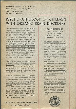 Bild des Verkufers fr Psychopathology of Children with Organic Brain Disorders zum Verkauf von Between the Covers-Rare Books, Inc. ABAA