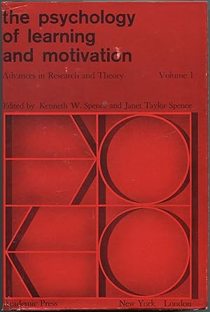 Bild des Verkufers fr The Psychology of Learning and Motivation Advances in Research and Theory. Volume 1 zum Verkauf von Between the Covers-Rare Books, Inc. ABAA