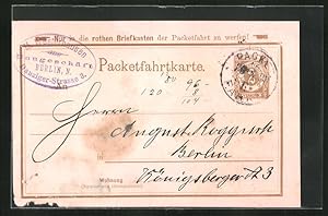 Bild des Verkufers fr Ansichtskarte Private Stadtpost, Berlin, Packetfahrtkarte mit Grussformel zum Verkauf von Bartko-Reher