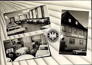 Bild des Verkufers fr Ansichtskarte / Postkarte Ebern in Unterfranken, Hotel Grner Baum, Speisesaal - Pchter Hubert Malorny zum Verkauf von akpool GmbH