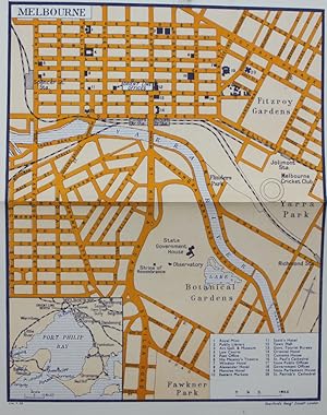 Map of Melbourne [with notes].