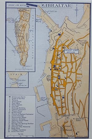 Map of Gibraltar [with notes].