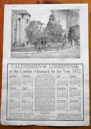 Calendarium Londinense, or the London Almanack for the Year 1972 : The CharterHouse