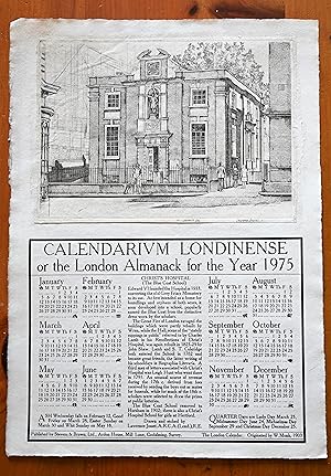 Seller image for Calendarium Londinense, or the London Almanack for the Year 1975 : Christ's Hospital for sale by BiblioFile